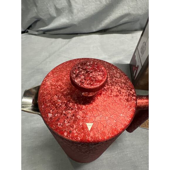 Stainless Steel French Press Coffee Maker, Double-Wall Coffee Press- 34oz, Red - Picture 6 of 6